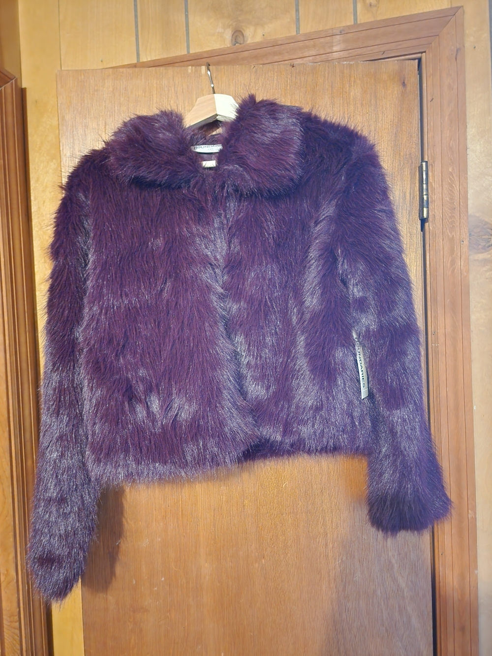 No Boundaries Deep Purple Faux Fur Jacket